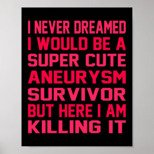 Affiche Aneurysme cérébral mignon Survivant Mois de sensib