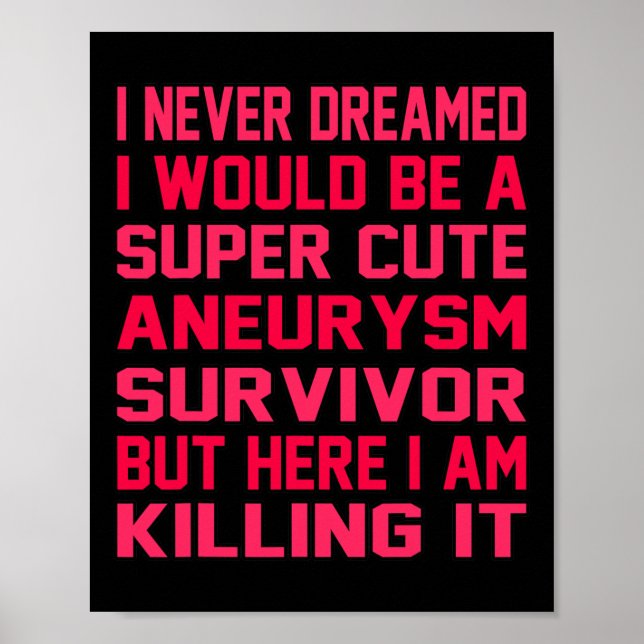 Affiche Aneurysme cérébral mignon Survivant Mois de sensib (Devant)