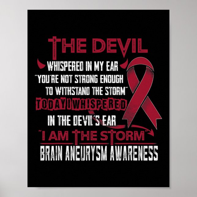 Affiche Aneurysme Sensibilisation Je Suis Le Diable De La  (Devant)