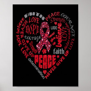 Affiche Aneurysme Sensibilisation Mots du coeur Ba