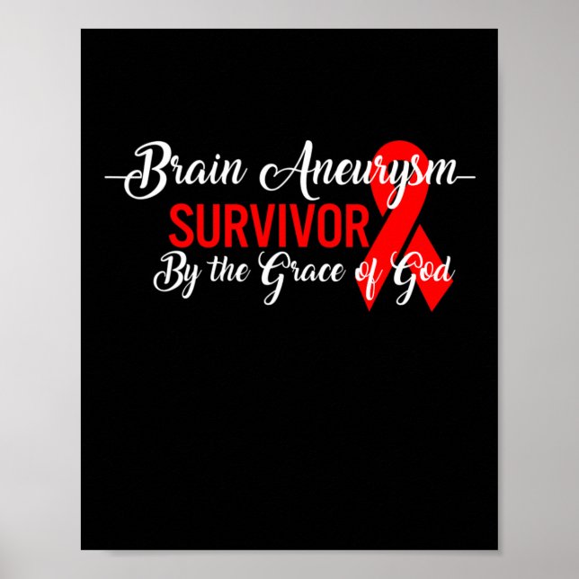 Affiche Aneurysme Sensibilisation Survivant Par Dieu Grace (Devant)