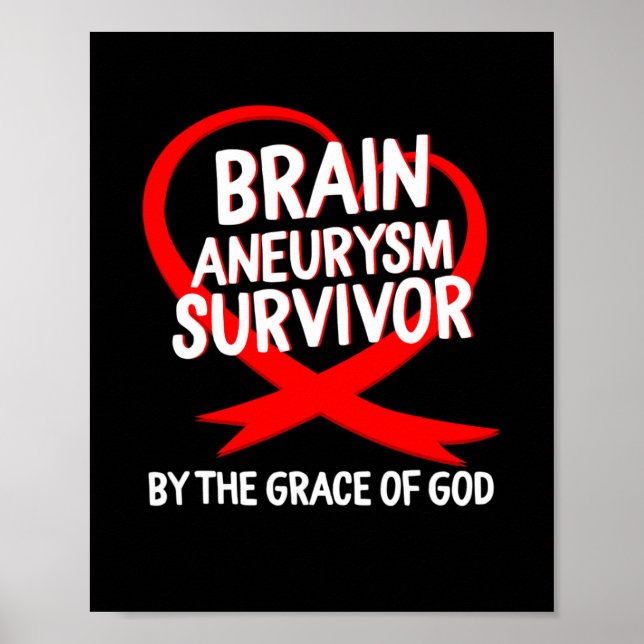 Affiche Aneurysme Sensibilisation Survivant Par Dieu Grace (Devant)