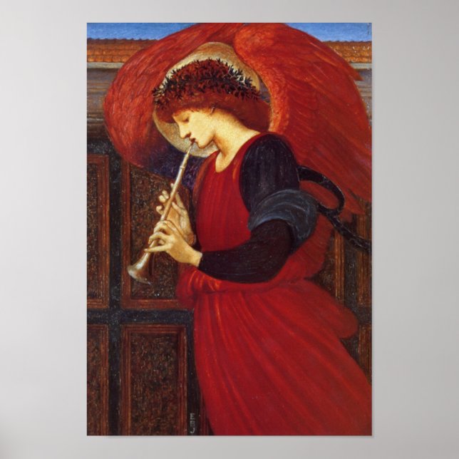 Affiche Ange avec trompette, Beaux-Arts Burne-Jones (Devant)