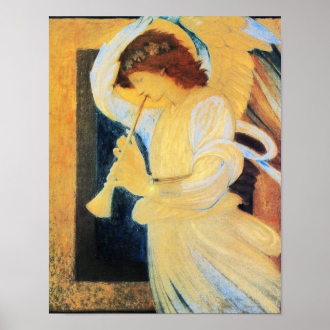Affiche Ange avec trompette, Beaux-Arts Burne-Jones (Devant)
