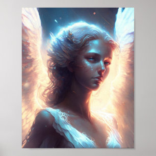 Affiche Ange bleu mystique