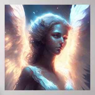 Affiche Ange Bleu Mystique