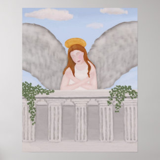 Affiche Ange classique avec tête blindée Imprimer