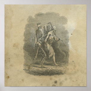 Affiche Ange de la mort avec squelette