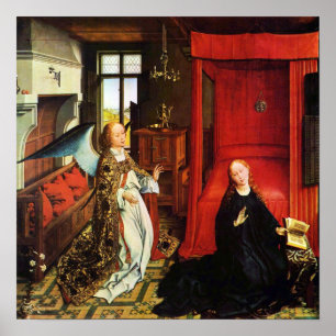 Affiche ANGE DE L'ANNONCIATION Archange Gabriel et Vierge