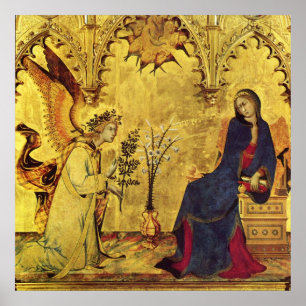 Affiche Ange de l'Annonciation et Madone