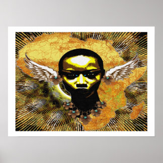 Affiche Ange des oreilles ailées d'Afrique