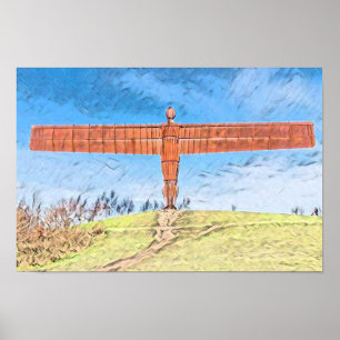 Affiche Ange du Nord, Gateshead, Angleterre