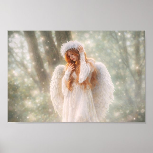 Affiche Ange éthéré dans la forêt (Devant)