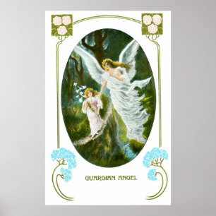 Affiche Ange gardien et fille