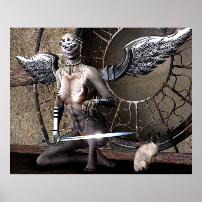 Affiche ange gothique (Devant)