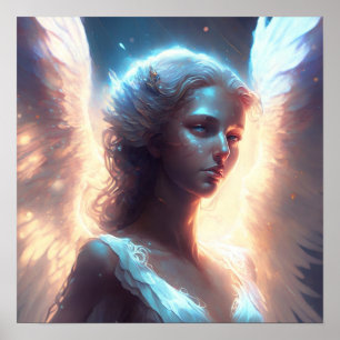 Affiche Ange mystique aux yeux bleus