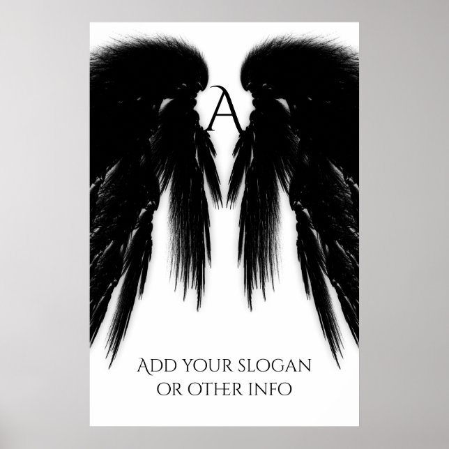 Affiche ANGE NOIR AILES Monogramme (Devant)