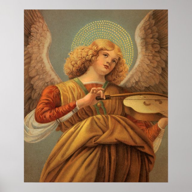 Affiche Ange Renaissance Jouer Violon Melozzo da Forli (Devant)