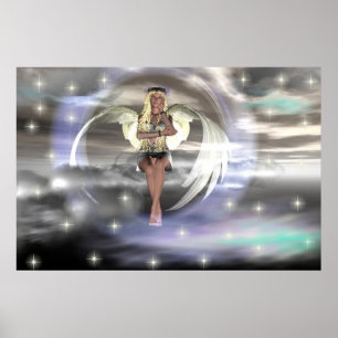 Affiche Ange sur un nuage