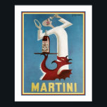 Affiche Ange vintage / Devil Martini Ad<br><div class="desc">Publicité Martini avec ange et diable-16x20 montrée ici. Autres dimensions et produits disponibles.</div>