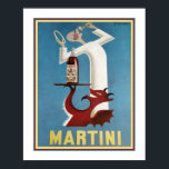 Affiche Ange vintage / Devil Martini Ad<br><div class="desc">Publicité Martini avec ange et diable-16x20 montrée ici. Autres dimensions et produits disponibles.</div>