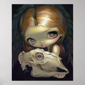 Affiche Angel alchimique 1 ART IMPRIMER crâne gothique bas