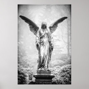 Affiche Angel avec ailes étirées sculpté