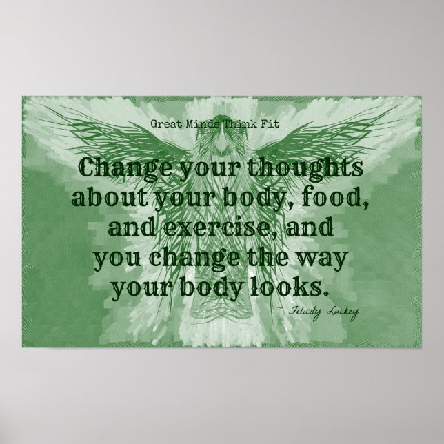 Affiche Angel de fitness vert ! (Devant)