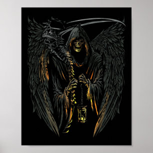 Affiche Angel De La Mort Grim Reaper Effrayant Halloween O