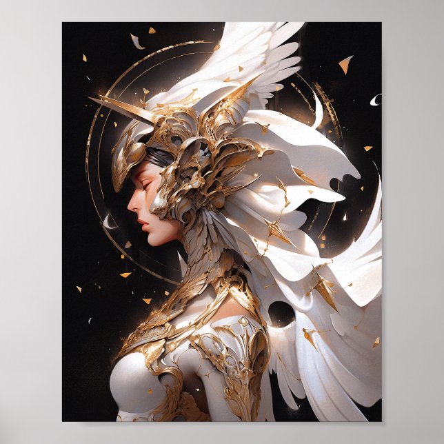 Affiche Angel En Blanc Armor Imaginaire Art (Devant)