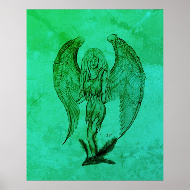 Affiche Angel en style tatouage (Devant)