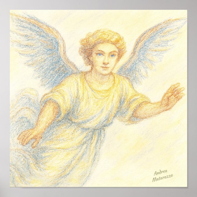 Affiche Angel en vol avec le sourire (Devant)