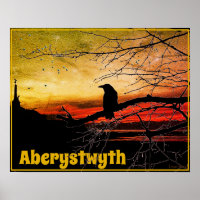 Angel et Corbeau d'Aberystwyth au coucher du solei
