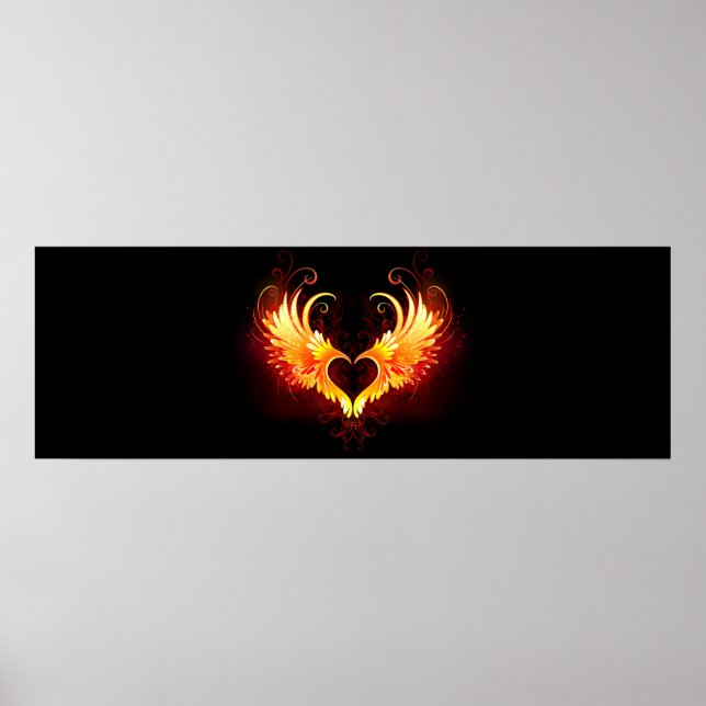 Affiche Angel Fire Heart with Wings (Devant)