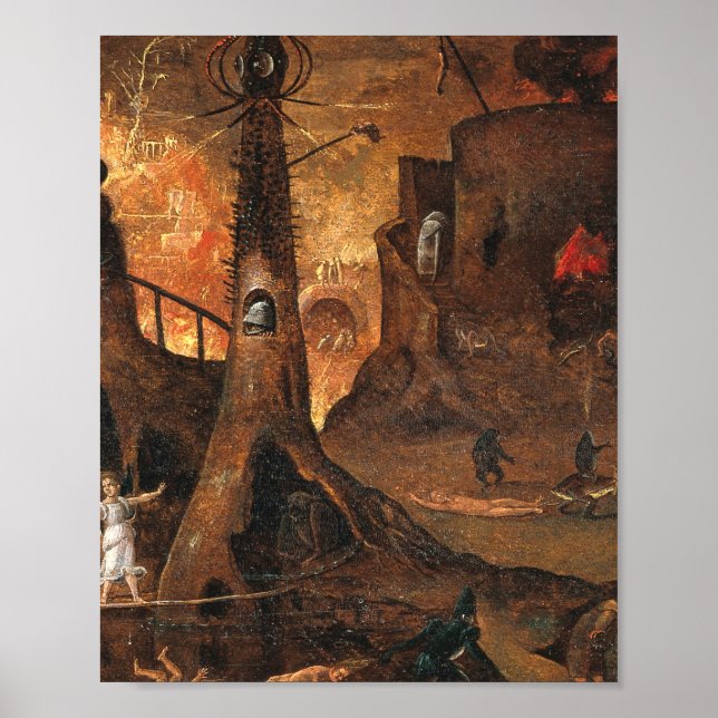 Affiche Angel Menant Une Âme En Enfer Par Hieronymus Bosch (Devant)