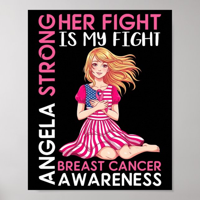 Affiche Angela Strong Sensibilisation au cancer du sein So (Devant)