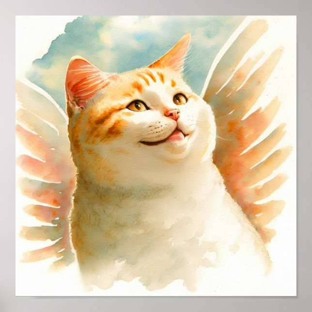 Affiche Angelica L'affiche de chat Heavenel Angel (Devant)