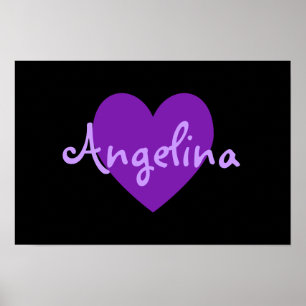 Affiche Angelina en violet