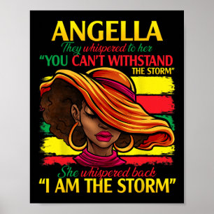 Affiche Angella Prénom Nom de famille Histoire noire Mo