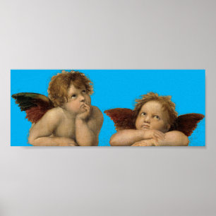 Affiche Angels anges - Madonna Sixtina - Raphael - Raffael