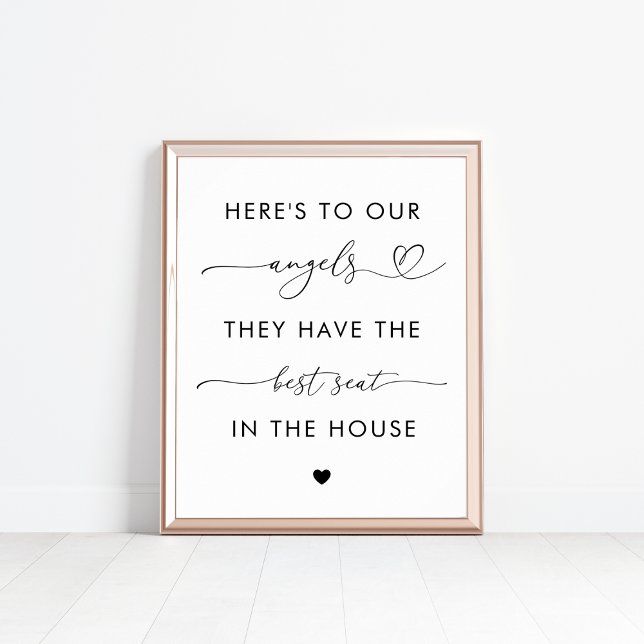 Affiche Angels De Script Coeur En Mémoire Du Mariage Signa (Créateur téléchargé)