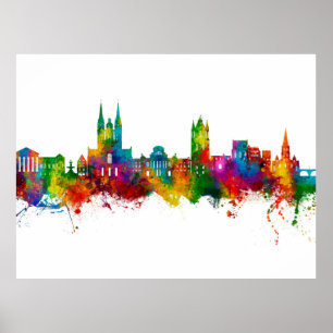Affiche Angers France Skyline