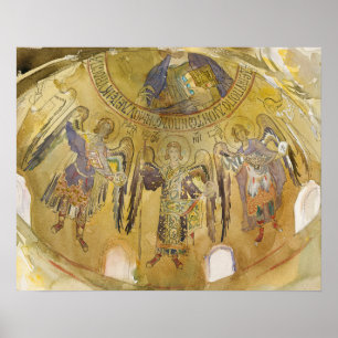 Affiche Anges, Mosaïque, Chapelle Palatine, Palerme