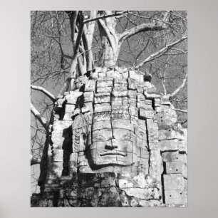 Affiche Angkor Cambodge, Tête du temple Ta Som