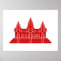 Angkor Vat Cambodgien / Drapeau Khmer