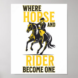Affiche Anglais équitation Equestre Funny Dire Cheval Spor