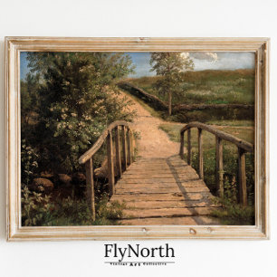 Affiche Anglais Peinture campagnarde Paysage Vintage Art