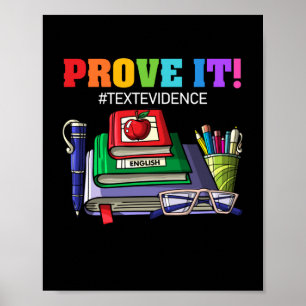 Affiche ANGLAIS PROFESSEUR Prouver it Text Evidence