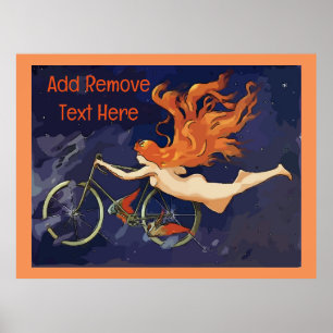 Affiche Angle de cycle vintage Ajouter un texte