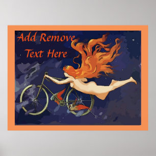 Affiche Angle de cycle vintage Ajouter un texte